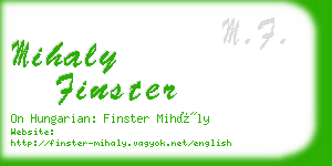 mihaly finster business card